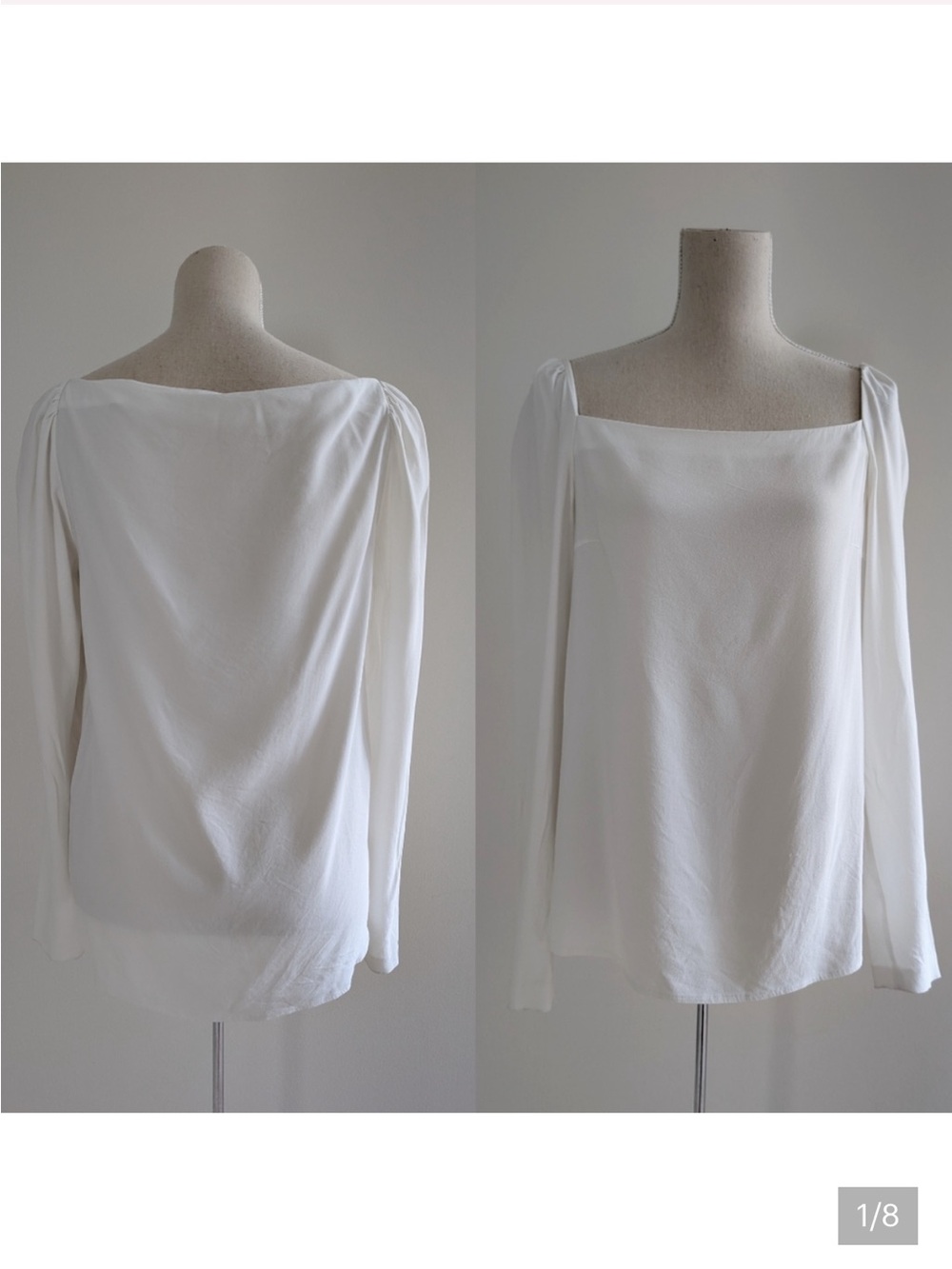 Club Monaco Square Neck Long Sleeve Blouse